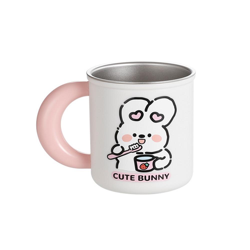 

Stainless Steel Mouthwash Cup Anti Mildew Children s Rinsing Mug Toothbrush Cup for Kids Travel рожевий