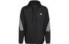 adidas Abbigliamento Sportivo Casual da Uomo Nero con Cappuccio Moderato H15580