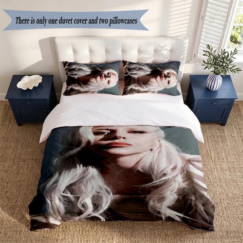Lady Gaga (19) Duvet Cover Pillowcase 3 Piece Set Bedding Set 1 Duvet Cover with 2 Pillowcases for Bedroom Decor