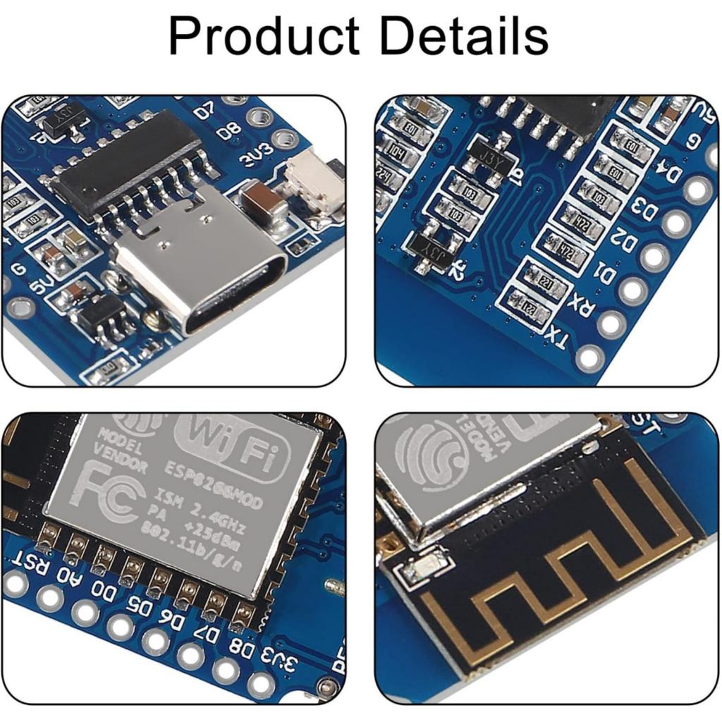 1-10PCS WeMos D1 Mini TYPE-C USB ESP8266 ESP-12F CH340G V2 Module WiFi D1 Mini Development Board 3.3V With Pin For Arduino