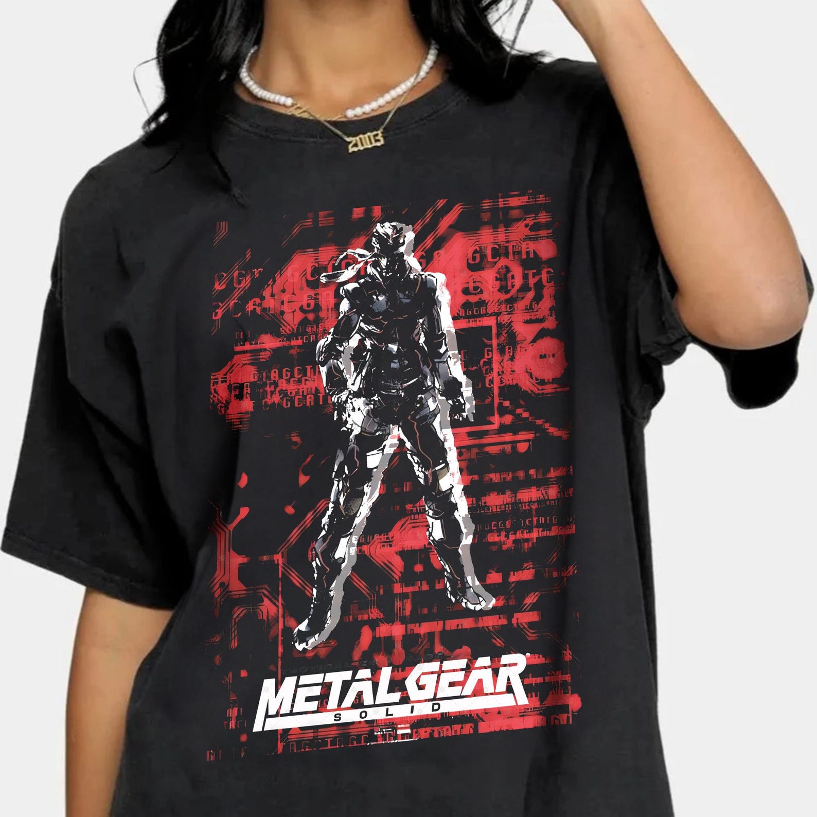 Metal Gear Solid Game T shirt, Crewneck Summer Clothing, Leisure Metal Gear Solid Rising Tees, Unisex Metal Gear Solid T shirt, Retro Shirt 3XL