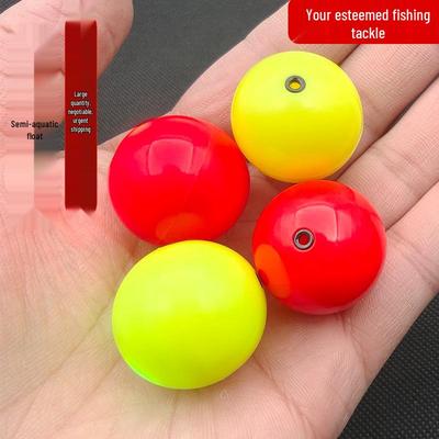 Galleggiante da Pesca ad Anello Ceramico con Contrappeso Integrato per Carassio - Nylon, Semi-Acqua, Sfera Galleggiante ad Anello di Rame