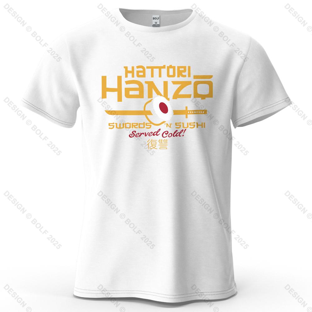 S5XL Hattori Hanzo Printed Mens TShirt 100 Cotton Oversized Anime Fashion Graphic Tees For Tops Streetwear Cultural Apparel