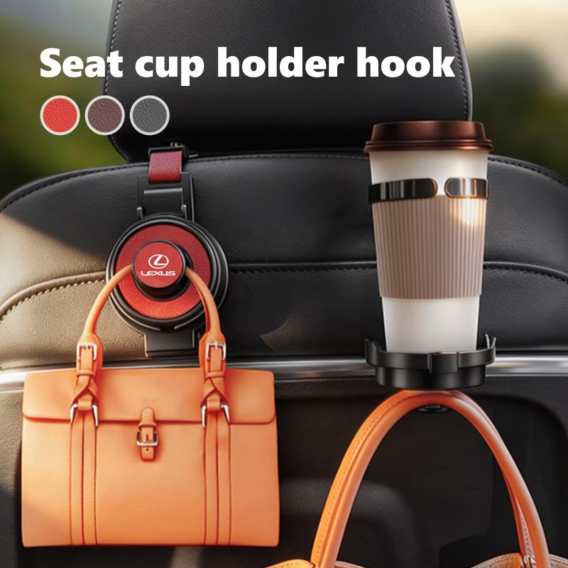 Car Interior Seat Back Hook Cup Holder Multifunctional Organizer Hooks For Lexus UX250h RX450h RX300 GX470 CT200h RX400h NX300h AEU1