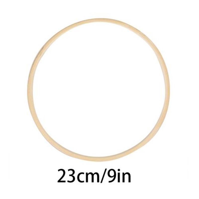 10pcs Dreamcatcher Ring Round bamboo Circle Embroidery Hoop Wind Chime Hanging DIY Fan Frame Rings Craft Accessories