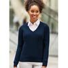 Russell Collection Ladies/Womens V-Neck Knitted Pullover Sweatshirt