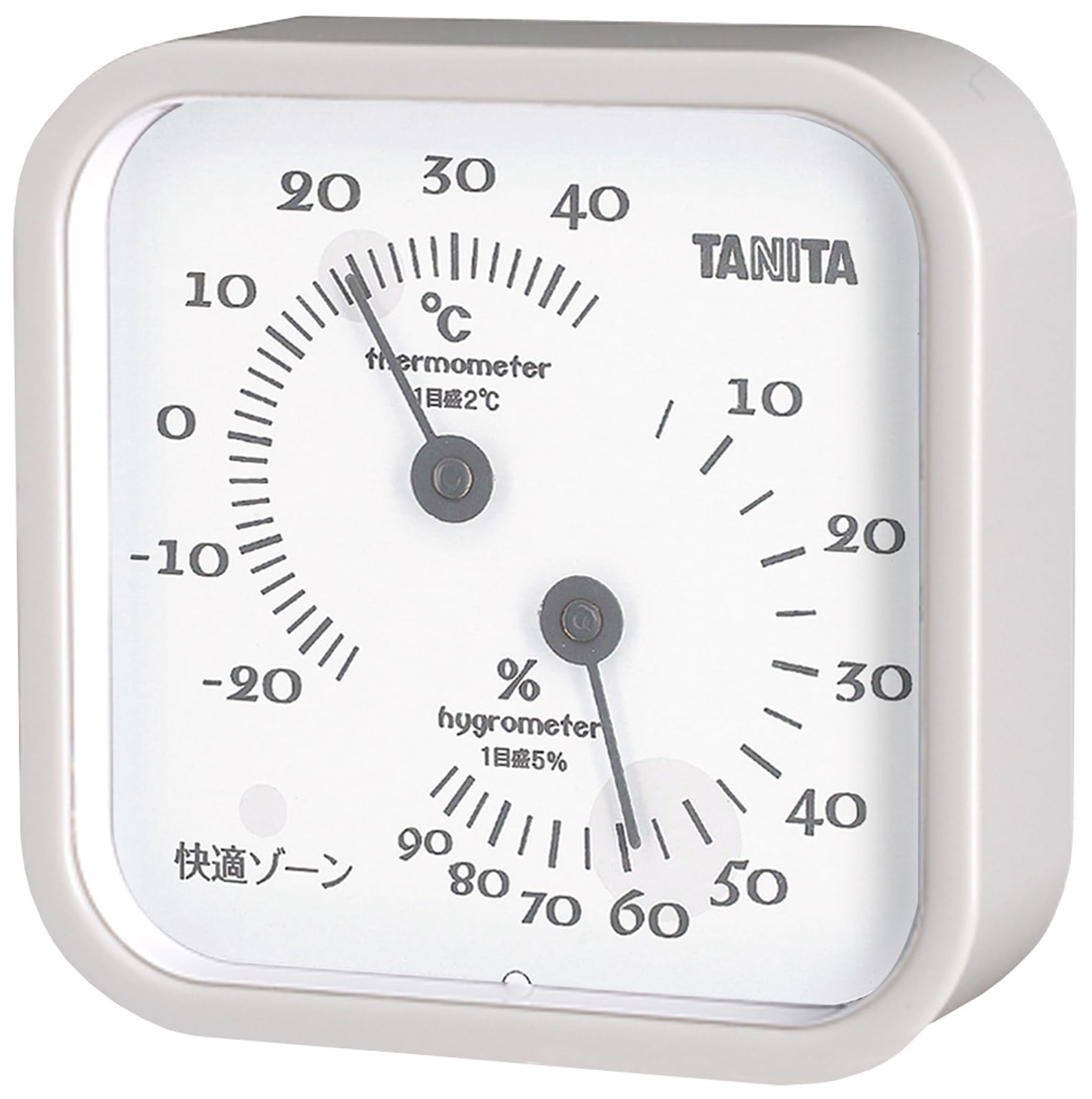

Tanita see indoor environment at a GY Thermo-hygrometer, glance, temperature, humidity, analog, wall-mounted, tabletop, gray, magnetic, TT-557