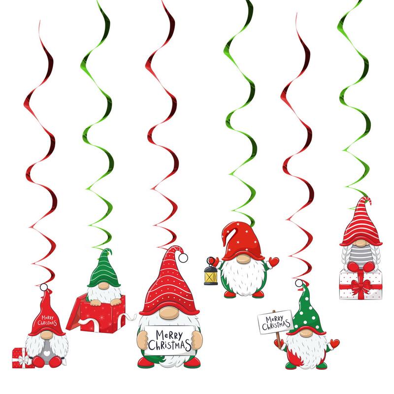 Christmas Cartoon Faceless Spiral Ornaments