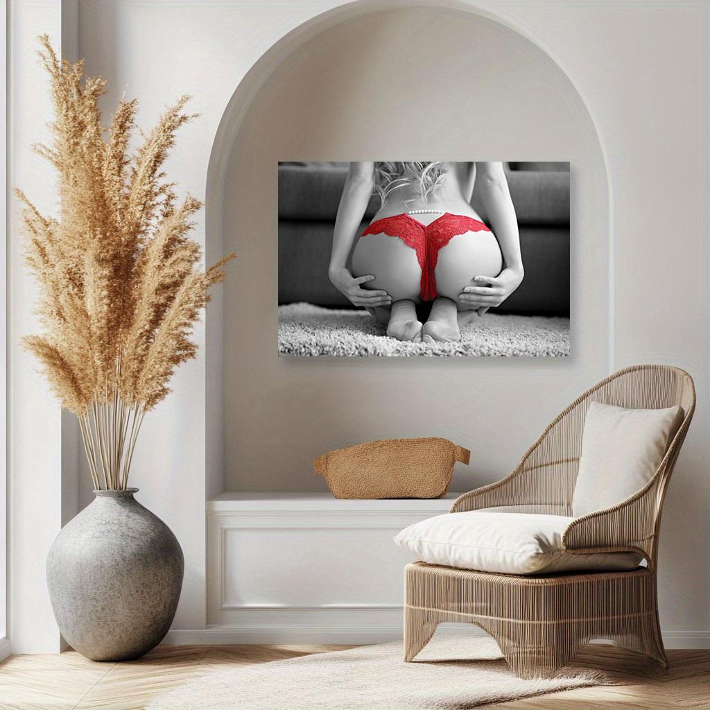 Sexy Woman Red Lingerie Canvas Painting Canvas Wall Art Posters & Prints Picture
