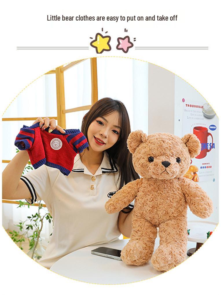 Valentine's Day Twisted Knit Teddy Bear Plush Toy Gift