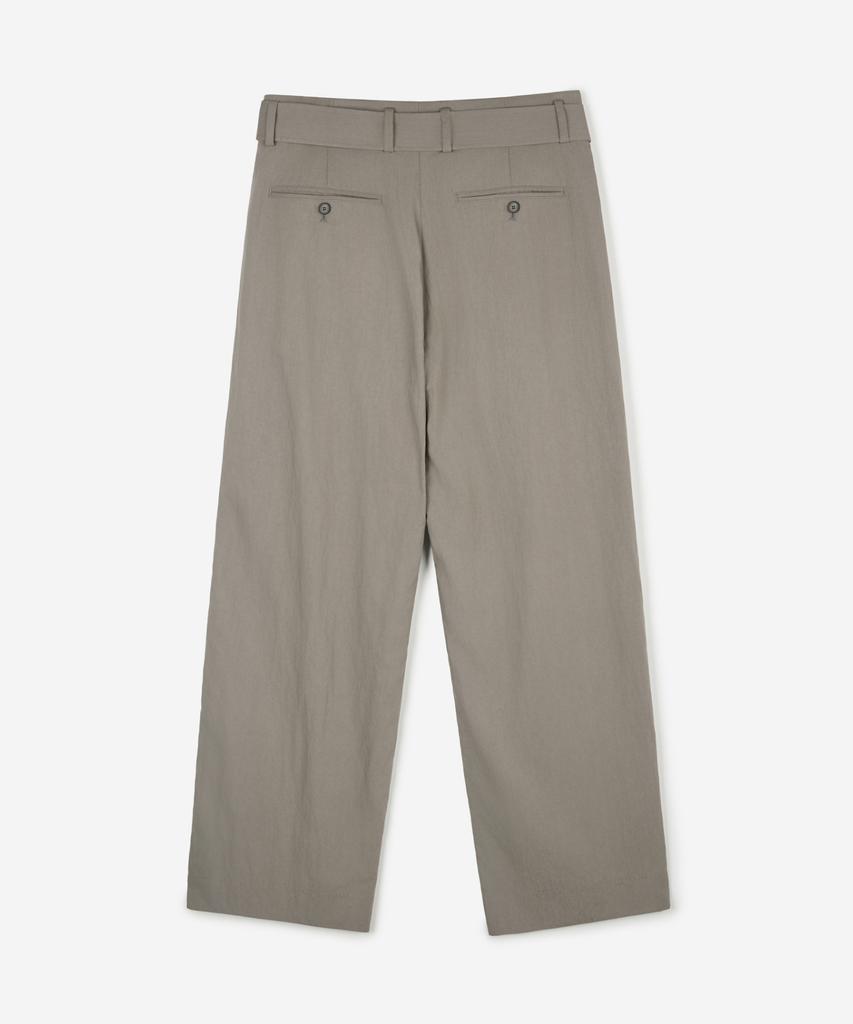 Tienjiti Wide Viscose Belted Pants (Khaki) Tnpa6E201K2