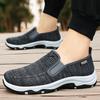 Men's shoes Men's casual shoes Breathable mesh shoes Soft sole Comfortable father shoes One pedal Men's single shoes Versatile flying woven shoes