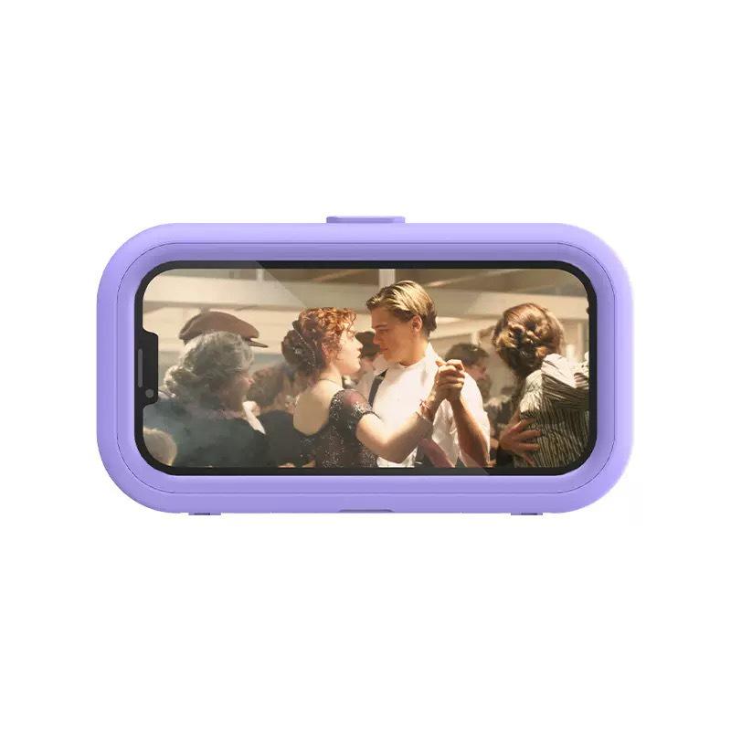 Wasserdichter, beschlagfreier Wand-Handyhalter, drehbare Box für Badezimmer und Küche zum Streamen.