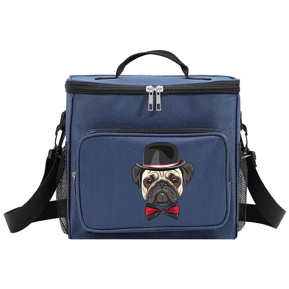Insulated Bags Portable Shoulder Lunch Bag Waterproof Cooler Box Thermal Organizer Handbag for Men and Women Dog Printing