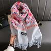 Winter Cashmere Women Scarf Female Warm Luxury Scarves Lady Blanket Thick Tassel Women Embroidered Shawl Foulard Tippet Pashmina