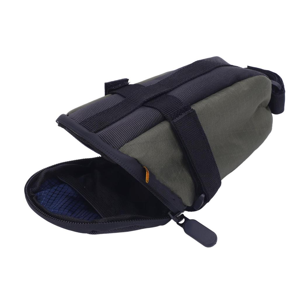 Bike Saddle Bag 1.3L Capacity Rainproof Hard Wearing Cycling Under Seat Pouch for Mountain Road Bike Green
