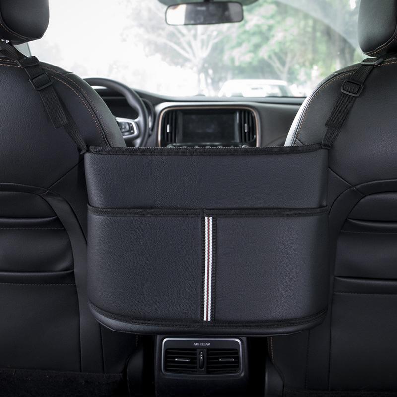 Leather Car Handbag Holders Car Organizers and Storage Front Seats Gap Car Seats Gap Filler Organizer Storage Bag for Car Seats