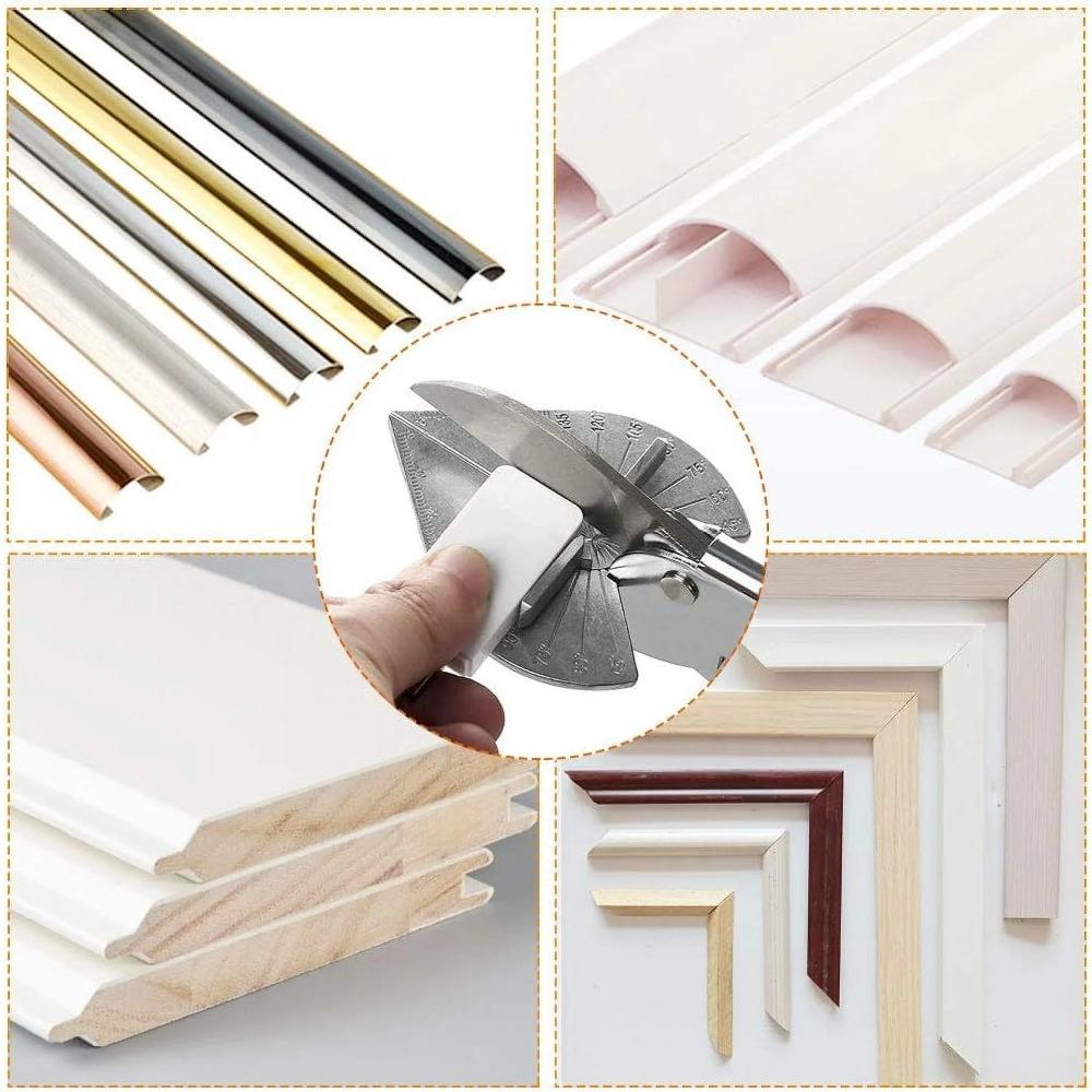 Miter Cutter 45 to 135 Degree Multi Angle Miter Shear Cutter Soft Wood Cutter Adjustable Trunking Miter Trim Cutter Cutting Hand Tool for Cutting Mold
