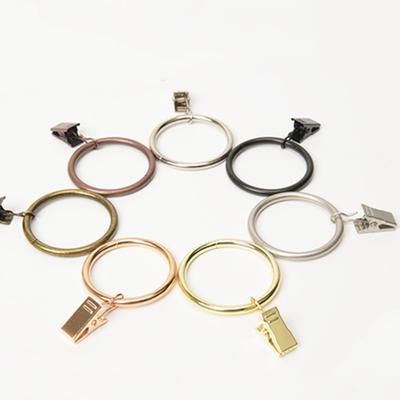10Pcs Sturdy Metal Curtain Clip Rings Easy To Use Smooth Pull Space-Saving Load-bearing Curtain Rings