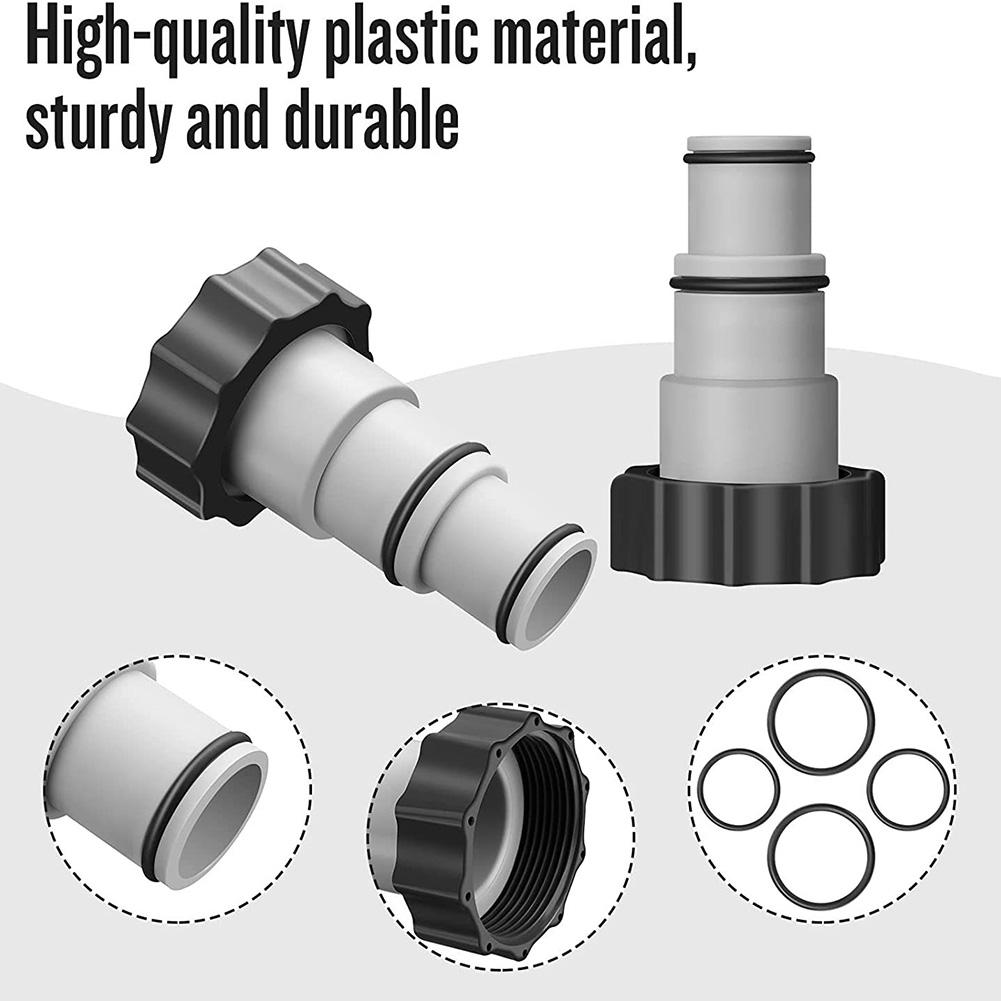 For Intex ARU Threaded Plastic Pool Hose Adapter for 4000 2500 2000 1500 Gallon/Hour Filter Pumps with Threaded Hose Connections