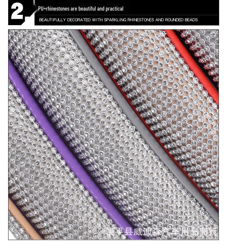 Universal Car Rhinestone Steering Wheel Cover - Four Seasons, Non-slip, Cute Full Diamond Crystal Design