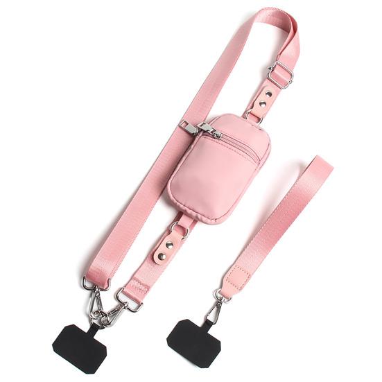 Crossbody Lanyard Hands-free Phone Holder Phone Carrying Strap with RFID Wallet Comfortable Phone Sling for All Smartphones