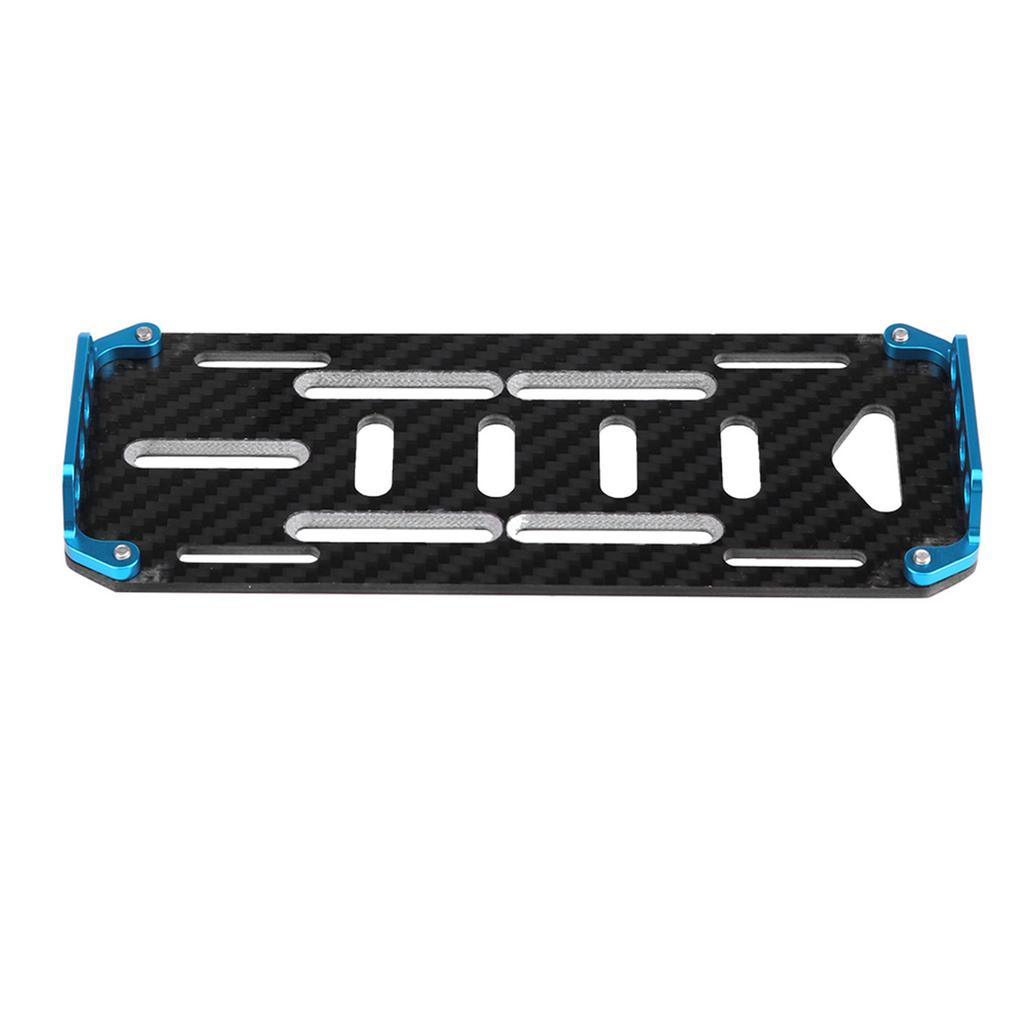 Aluminium Alloy Carbon   Battery Mount Plate for   SCX10  01   D90 1Celsius10 Scale RC Car (Black)