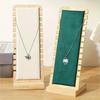 Módní dřevěný stojan na náhrdelníky s velkou kapacitou, stojan na přívěsky, náramky, kotníky, dlouhé řetízky, šperky, úložný stojan, pultový vitrínový rekvizita