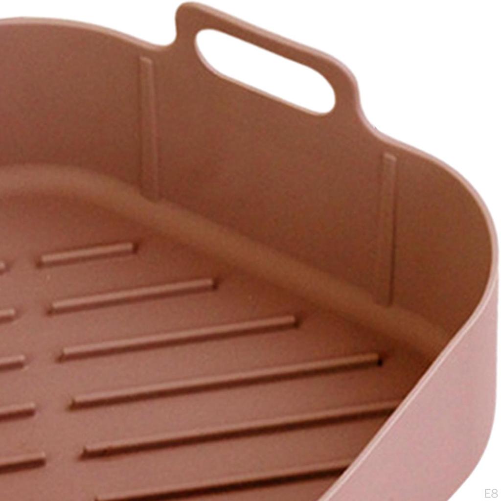 Air Fryer Silicone Pot Accessories Durable Non Stick, Baking Tray Pots, Square