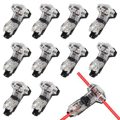 DIANN 10pcs Low Voltage Wire Splice Connectors T Tap Quick Solderless Connector 2 Pin