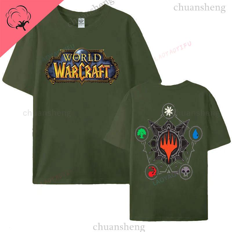 World of Warcraft Gaming T Shirt Hiphop Game Printed Tee Top Loose Comfort Clothing Summer Unisex Hot Sale Tees 100 Cotton