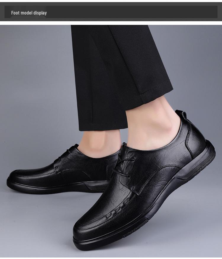 Men's Business Leather Loafers – Formal and Casual Cowhide Shoes for Spring and Autumn, Large Size Driving Loafers.
