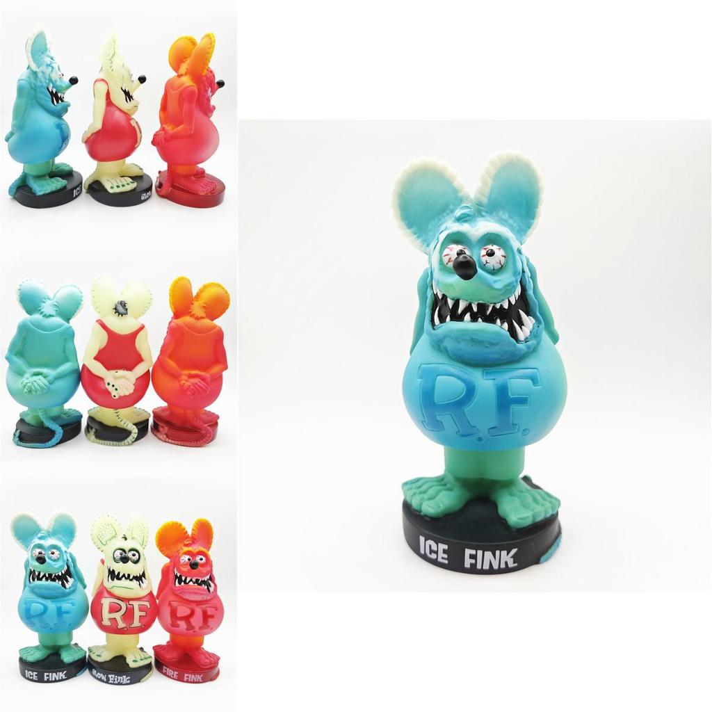 Funko Rat Fink Collectible Figure Glowing Night Gradient Blue Car Culture Decor