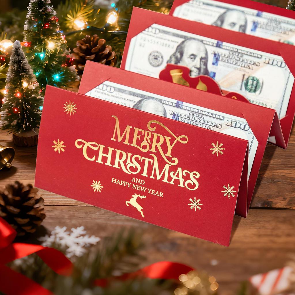 Christmas Money Holders Money Christmas Cards with Envelopes Holiday Decoration for Fathers Mothers Parents Event Organizers