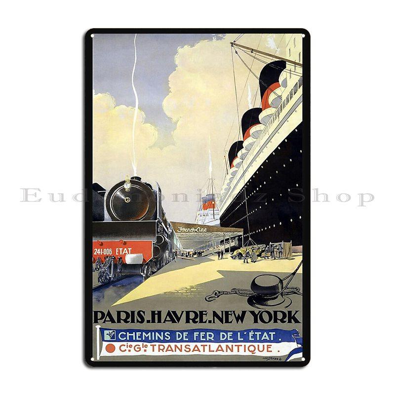 Orient Express Constantinople Trans Europe Express Vintage Train Travel Metal Printing Garage Club Cave Painting Tin Sign Poster