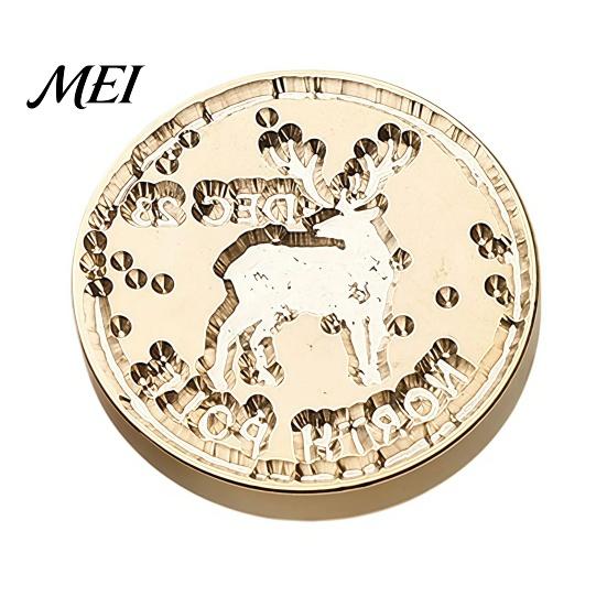 Artistic Relief Stamp Brass Wax Seal Heads, Alphabet Christmas Embossed Sealing Letter Tool Head for Envelope Gift Wrapping Journal Scrapbook