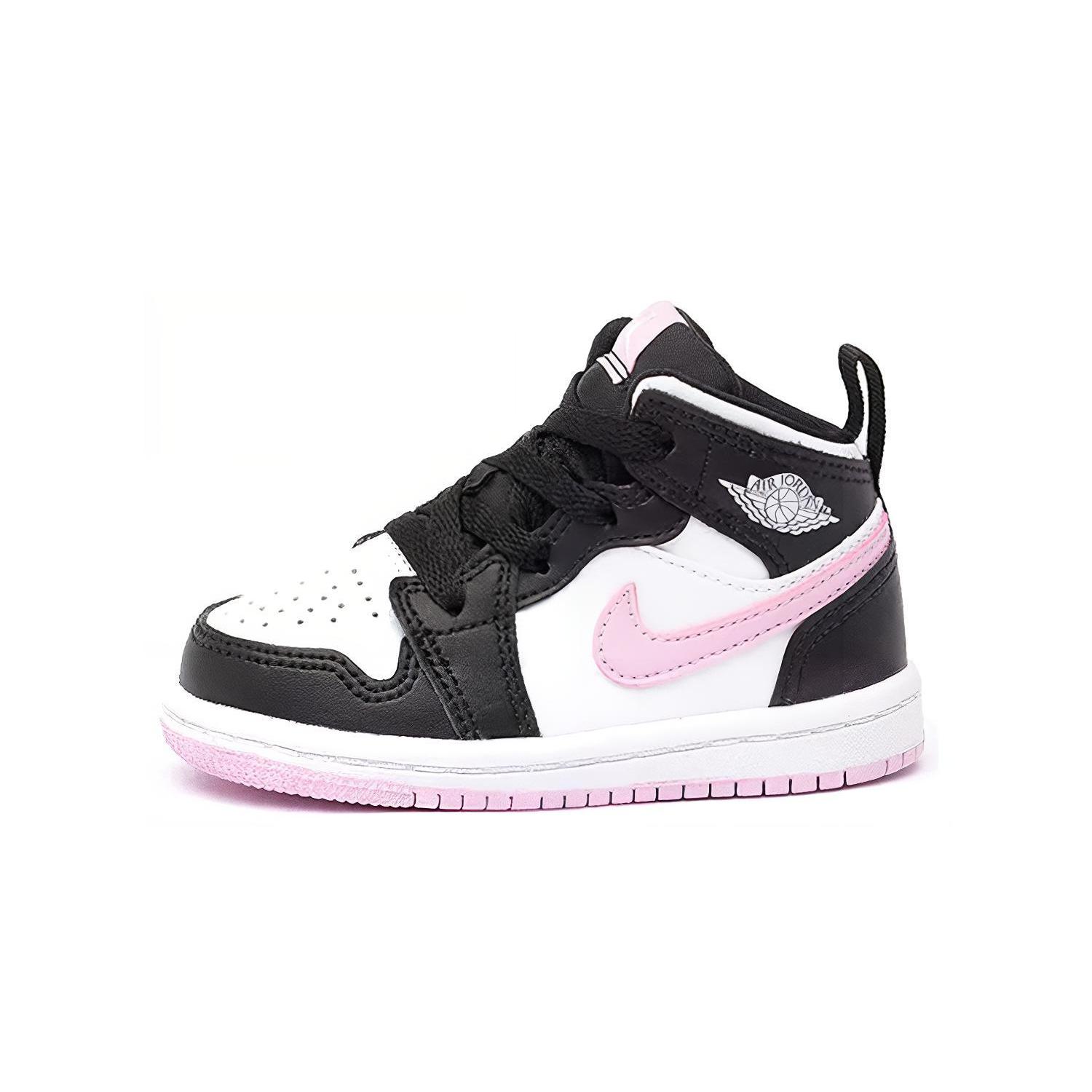 Jordan 1 Mid Black White Light Pink TD 644507-103 27