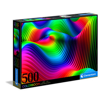 Clementoni Color Boom Collection Wave Jigsaw Puzzle C35093, Mixed Colors, 500 Pieces Jigsaw Puzzle, Childrens Games, Educational Toys