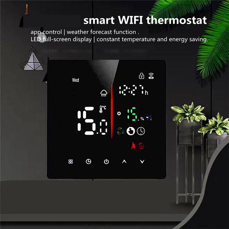 Aug. Embedded Thermostat Without WIFI 16A Electric Heater Smart Timing Touchscreen Control Programmable Thermostat For House B