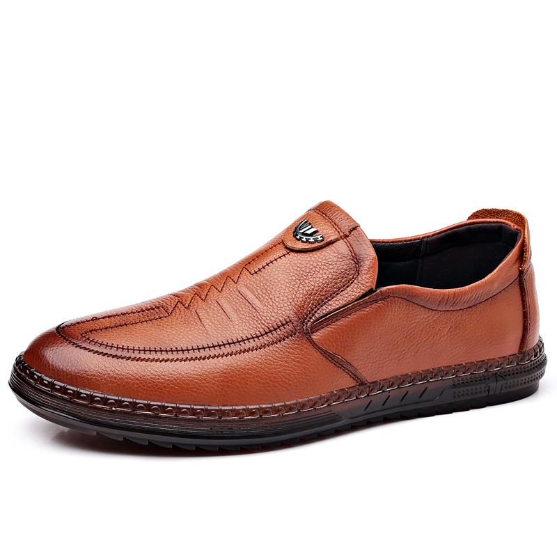 

Fashion Trendy Brand Brown Thick Soled Wear-resistant Oxford Shoes High-quality New Men s Leather Casual Shoes Commuting Men s Loafers 44 коричневый