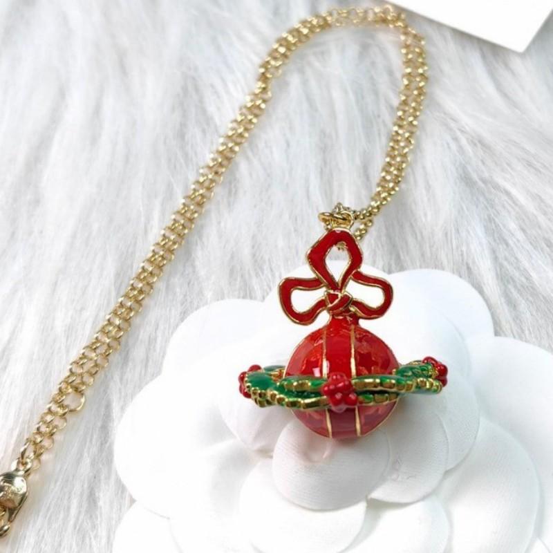 

Рождественское колье West Granny с трехмерным дизайном планеты Сатурн - Женский модный аксессуар-цепочка для ключицы