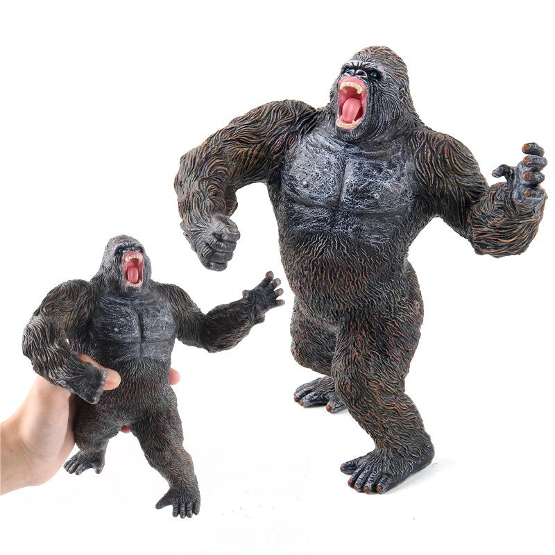 Animal Jurassic Simulation Dinosaur Animal Model Solid Tyrannosaurus King Kong Gorilla Dinosaur Ornaments Toy