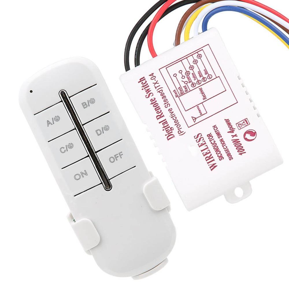 ON/OFF Receiver Switch 220V Digital Control Selector Remote Control Switch Exhaust Fans