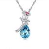 Naujausias Europos ir Amerikos tendencijų moters karoliai Angel Tears Shape Lmitation Crystal Pakabukas