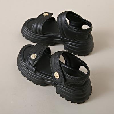 Muffin Platform Sports Sandals Women's 2024 Summer New Versatile Casual Height Increase Velcro Roman Beach Sandals