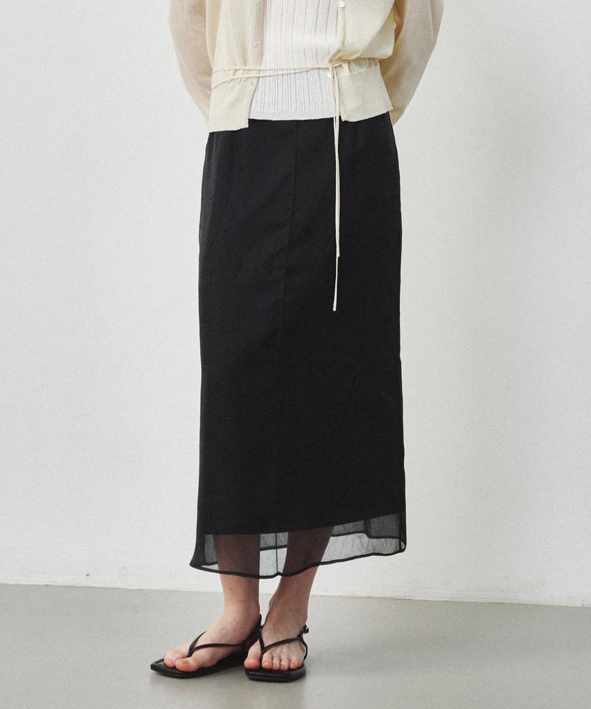 Ost Kaka Sheer Layered Maxi Skirt Black