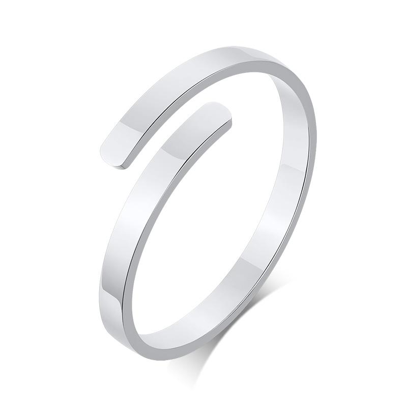 

Chic Free Personalized Engraved Name Rings for Women Size Adjustable Simple Stainless Steel Custom Anniversary Gifts Jewelry 6
