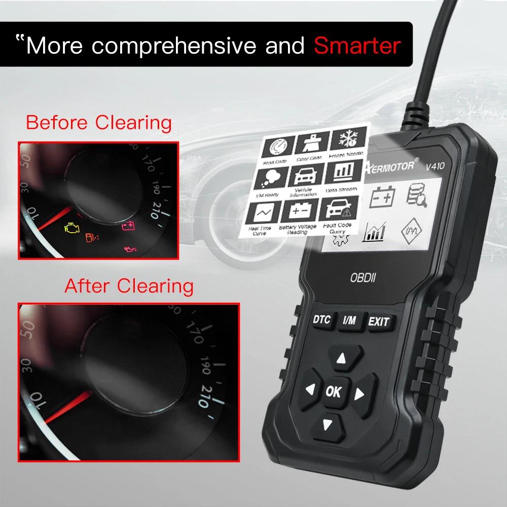OBD2-Autoscanner, Diagnose-Scan-Tool, professioneller Fehlercodeleser für Mechanikerfahrzeuge, automatisches Lesen von Fehlercodes, Motoranalysator