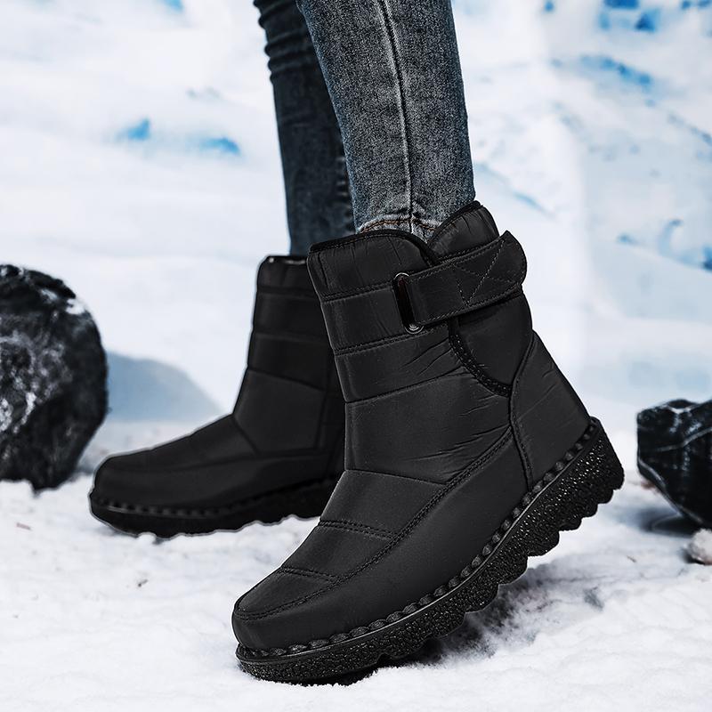 TUINANLE Women's Warm Cotton Shoes Nylon Snow Boots Winter Ankle Boots Non-slip Short Boots
