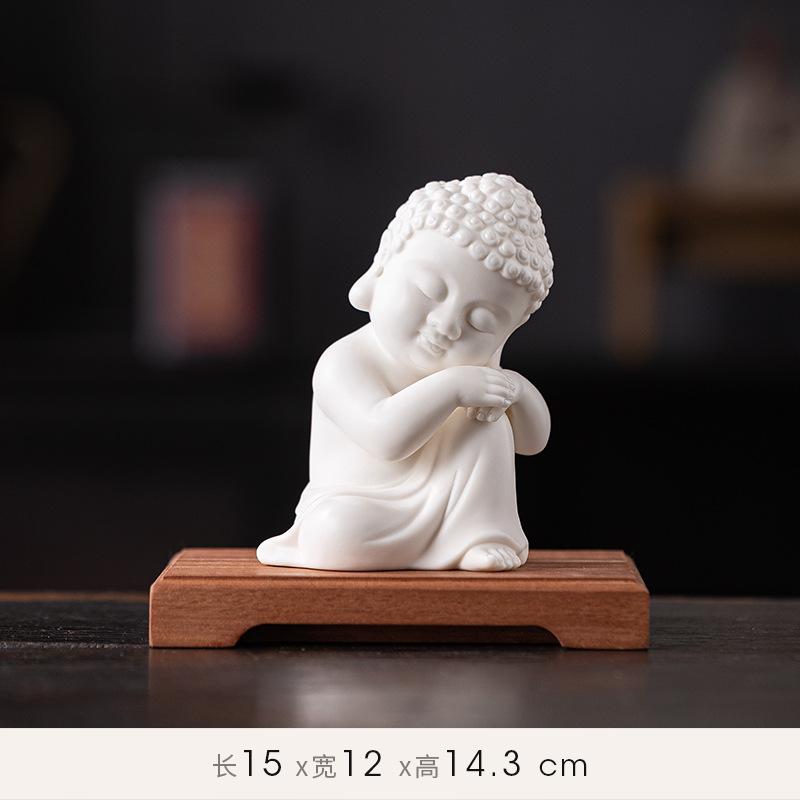 Zen Keramik Tathagata Buddha kleine Dekoration kreativer schöner Tee Buddha Teehaus Ornament Auto Haus Büro FENG SHUI Dekoration